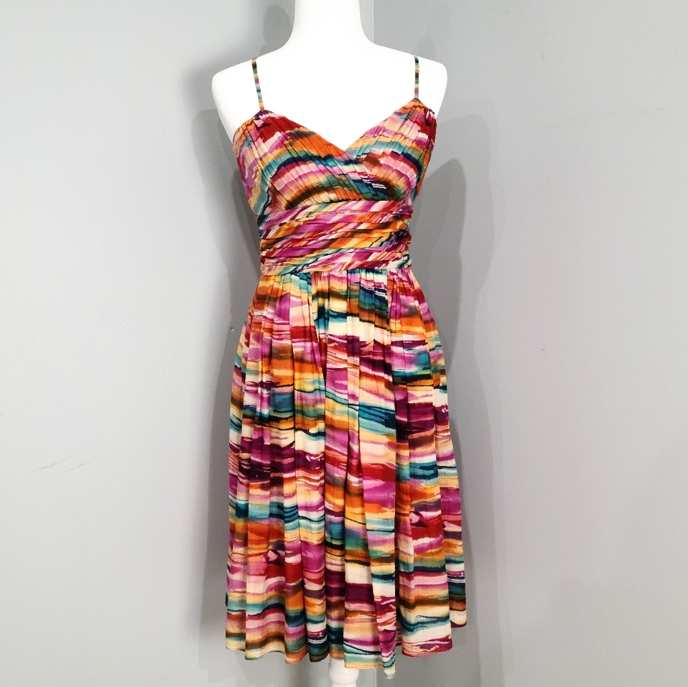 Anne Klein Striped Colorful Spring & Summer Dress